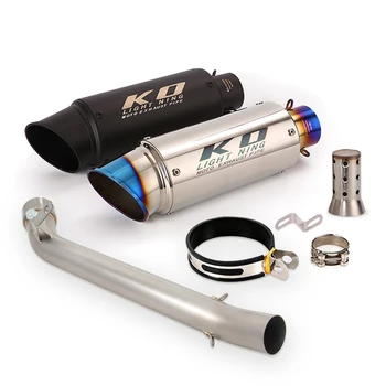 For Suzuki GSXR1000 2007-2008 Motorcycle Exhaust Muffler Mid Pipe Tube Stainless Steel Tail Escape With DB Killer Slip On 51mm