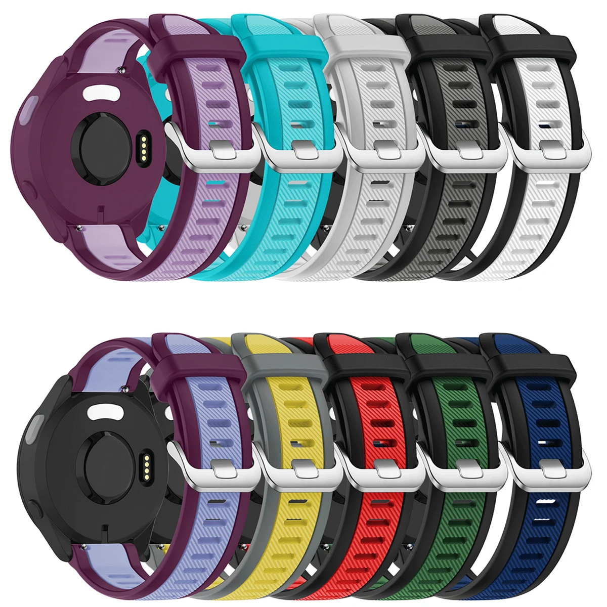Versatile Silicone Watch Strap - 20mm/22mm