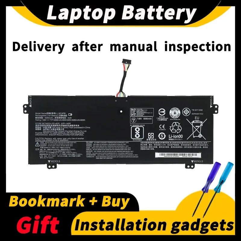 

For Lenovo YOGA 720-13IKB/13IKBR 730-13IKB/13IWL L16L4PB1 L16C4PB1 7.68V 48wh Laptop Battery