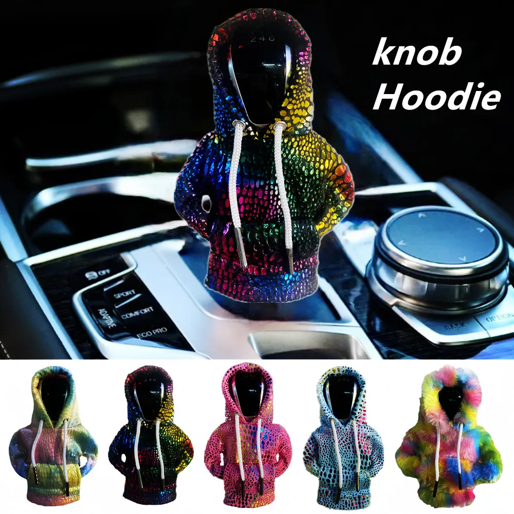 

Hoodie Gear Shift Cover Car Gear Change Lever Sweatshirt Car Interior Speed Lever Shift knob Hoodie Manual Car Shift Knob Cover