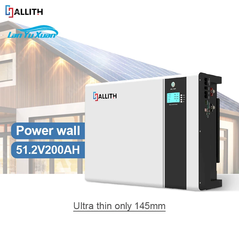 

Power wall 10Kwh 20Kwh 48V 16S 100Ah 200Ah Lithium Ion LiFePO4 Batteries Hybrid Inverter Home Solar Energy Storage Battery