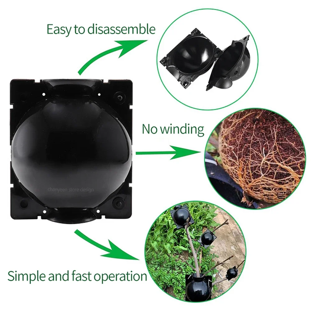 Plant Rooting Ball Reusable Plant Rooting Ball Transplant Nursery Sapling Propagation Grafting Case for Home Gardening