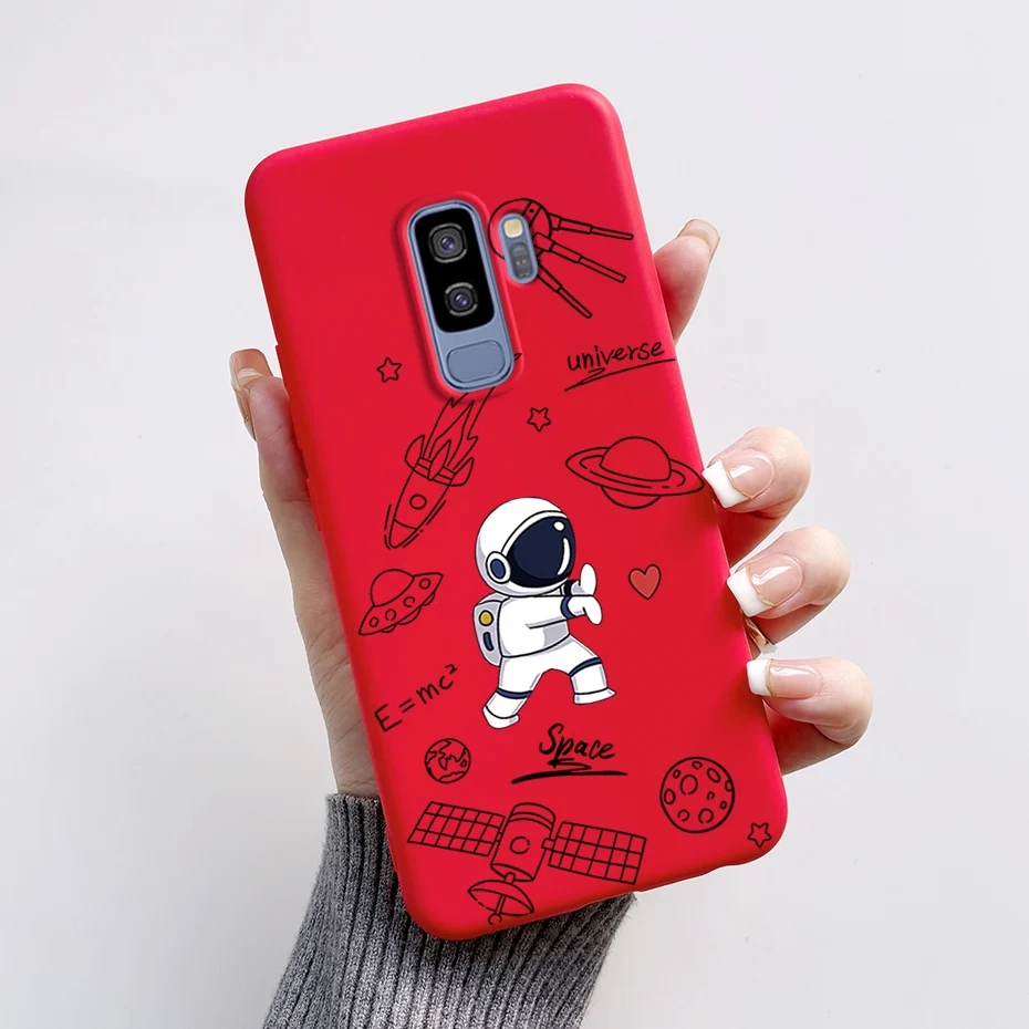 Astronaut Silicone Phone Case with Protective Bumper for Samsung Galaxy S9/S9+