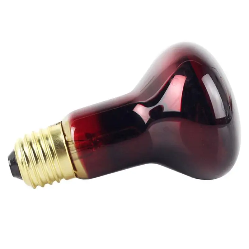 Pet Heating Lamp reptile heating lamp,reptile light bulb,reptile lamp bulb 60W / 100W Infrared Ceramic Emitter Heat Light Bulb Pet Brooder Reptile Lamp 220-240V LED Red Reptile Night