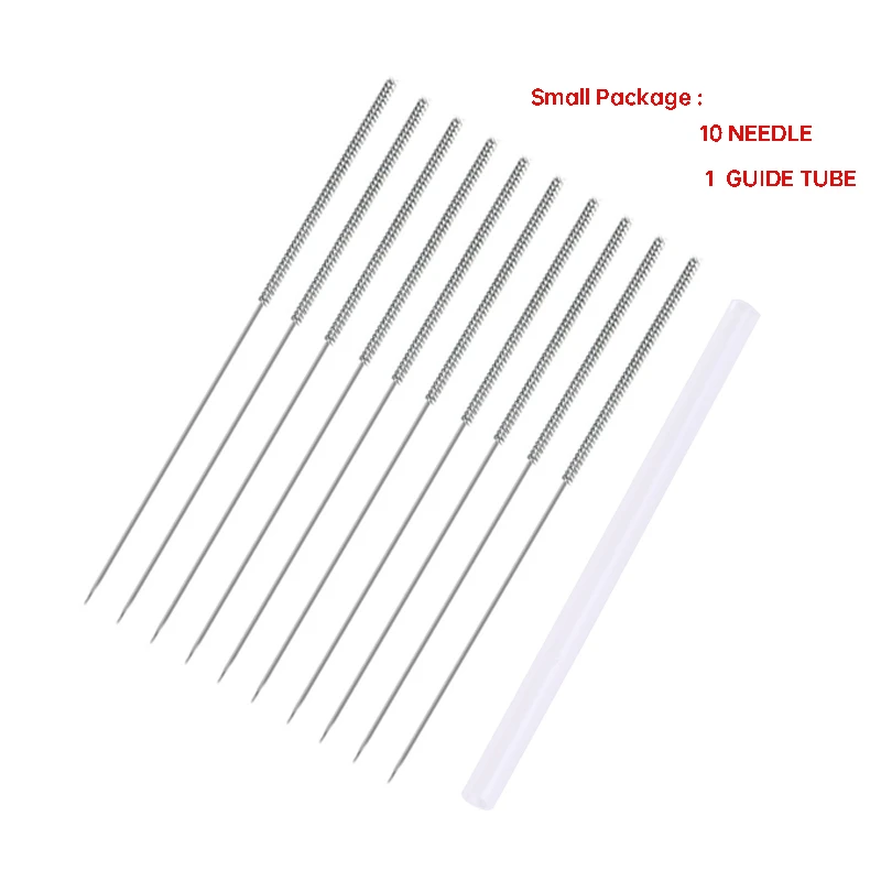 Disposable Acupuncture Needles 2000 PCS = 4 BOX Full Size Sterile Quality Steel with Tube Beauty Face Filiform Needle FDA/CE
