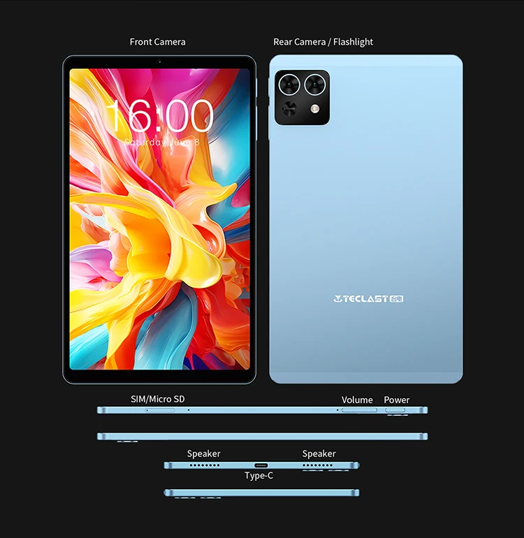 Teclast T50 Mini 8.7" Display 120Hz MTK Helio G99 8GB RAM (+12GB Virtual) 128GB ROM Android15 Tablets 4G Dual SIM Global Version
