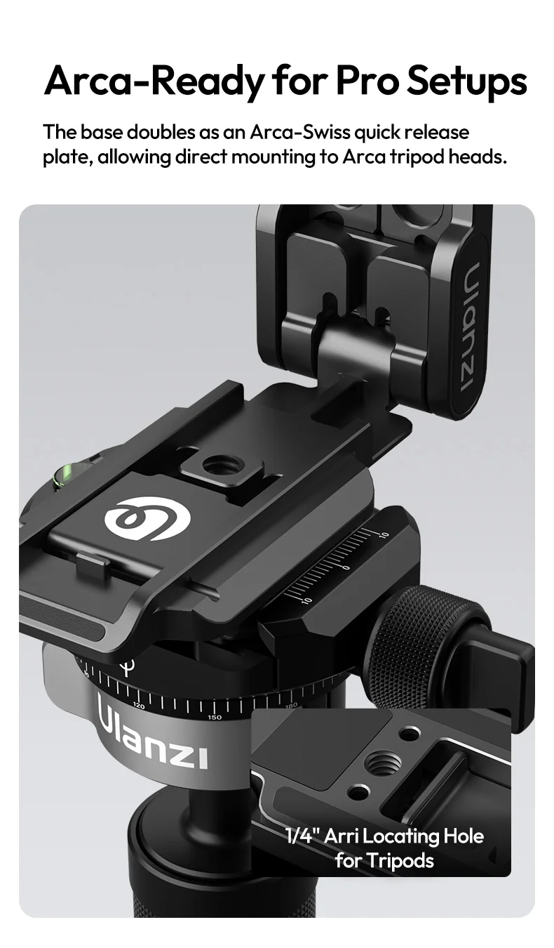 MA38 MagLock Phone Holder Stand Foldable Tripod Phone Mount with Arca-Swiss Magn
