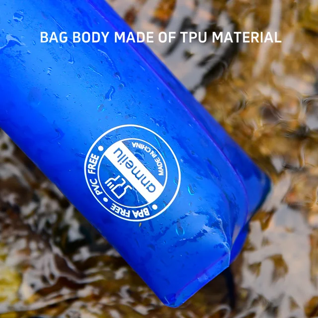 ANMEILU Ultralight Foldable Water Bottle BPA Free Straw Outdoor Sport Supplies Hiking Running Cycling Soft Flask Water Bag 5