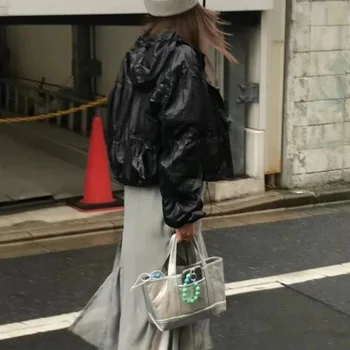Silber y2k Umhängetaschen für Damen Mode Handtaschen kurzer Top Griff Leder lässige Einkaufstasche Bolsos Para Mujeres Tendencia — изображение 3