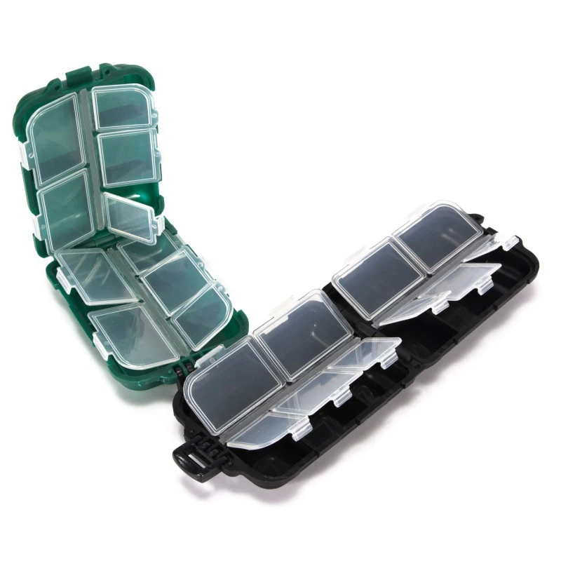Compact 10-Grid Pill Organizer & Medicine Storage Case