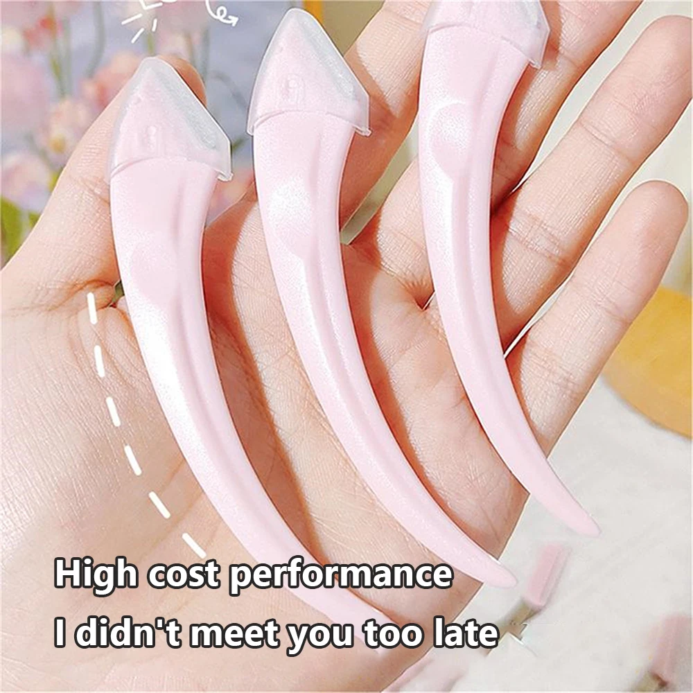 Crescent Trimmer Combination 0.1mm Stainless Steel Blade Novice Easy To Use Removed Eyebrow Comb Portable Eyebrow Trimmer Tools 5