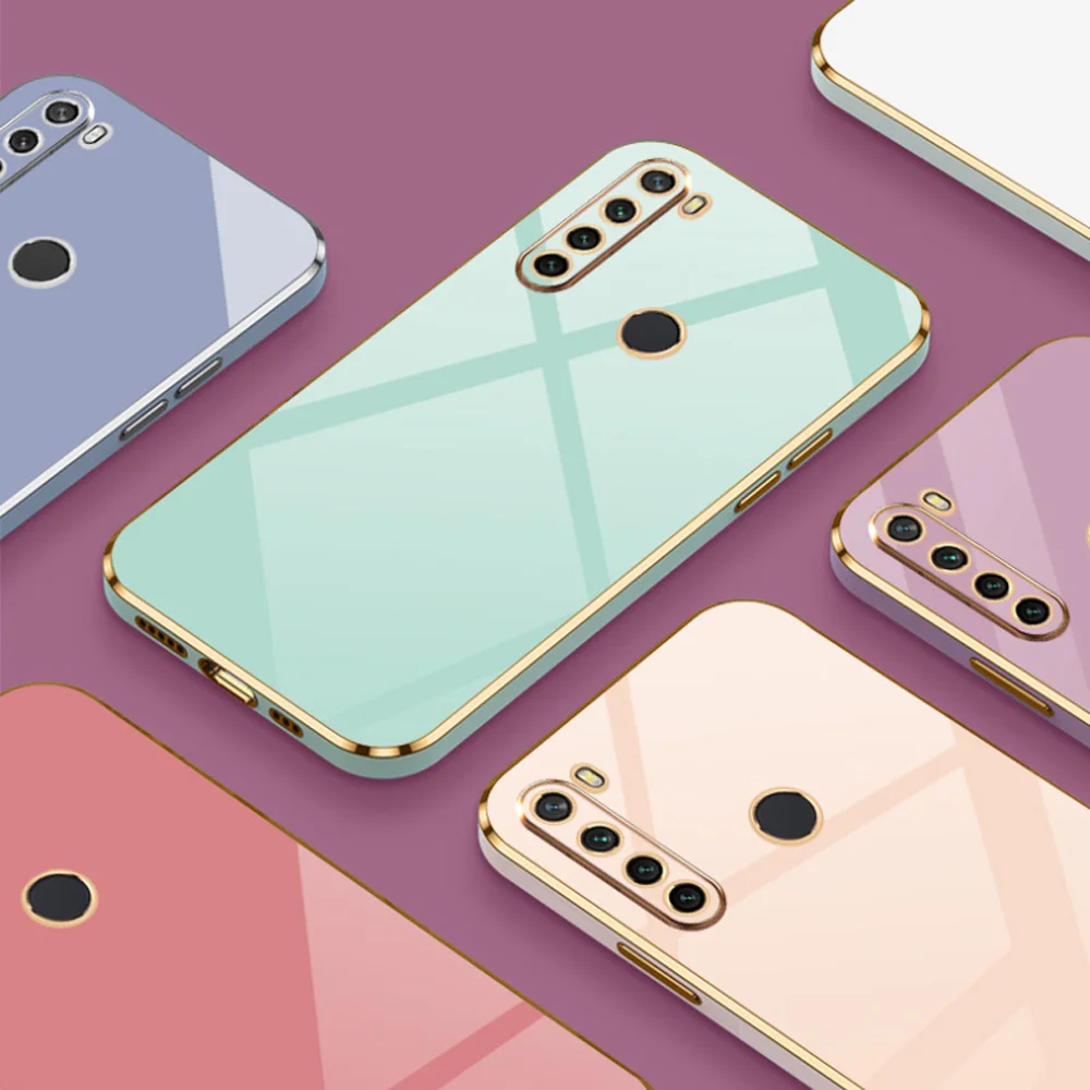 Luxury Square Plating Shockproof Phone Case with Enhanced Back Cover
