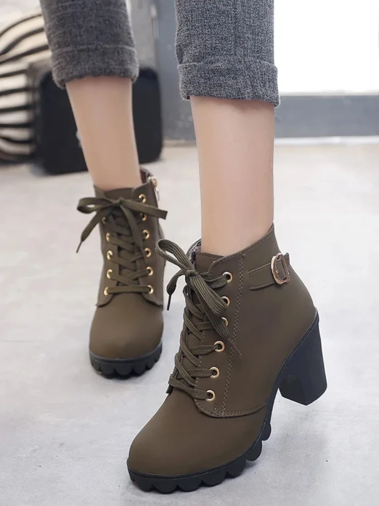 Plus Size 35-43 Winter Casual Women Pumps Warm Ankle Boots