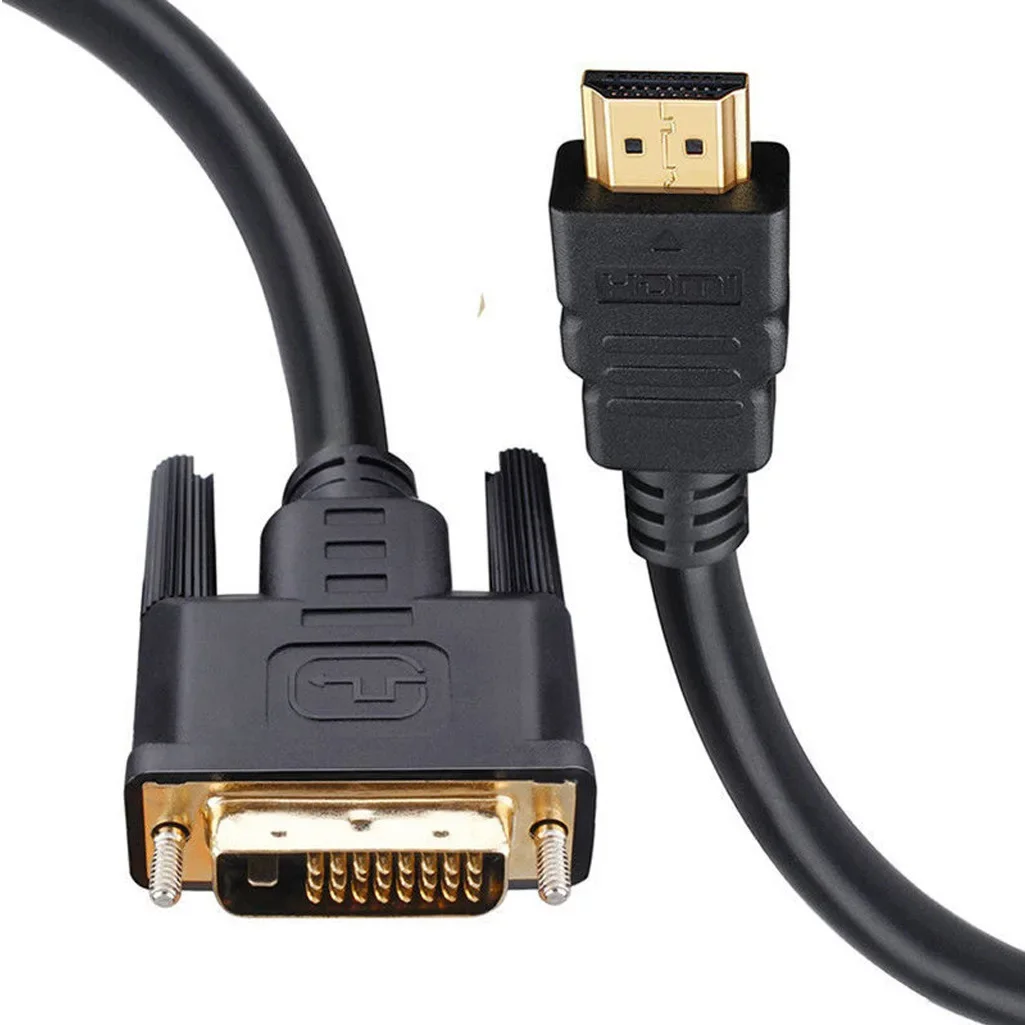 DVI To HDTV Cable DVI To HDTV Cable HD To DVI Compatible 1.5M 3M 1080P 3D D 24 1 Pin Adapter Cables For TV BOX DVD PC Projector