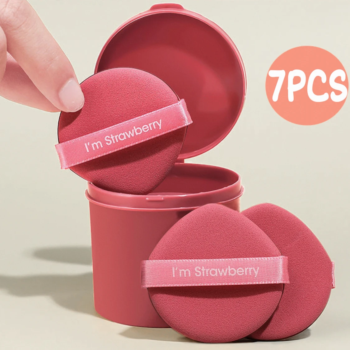 Juego de esponjas de maquillaje para mujer, herramientas de belleza suaves de doble cara, 7 piezas - Imagen 2