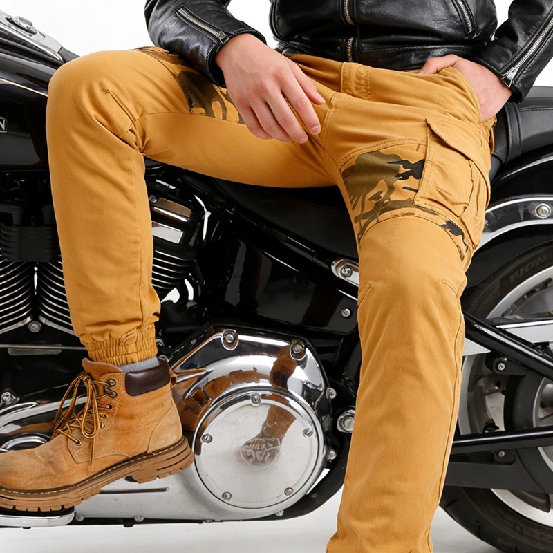 높은 내마모성 오토바이 라이딩 팬츠 미끄럼 방지 보호 장비 통근 작업 안전 남성용
