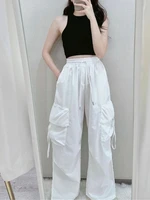 New Women Y2K Cargo Pants Fashion Casual High Waist Big Pockets Hip Hop Trousers Female Streetwear Drawstring Baggy Sweatpants - Image 4
