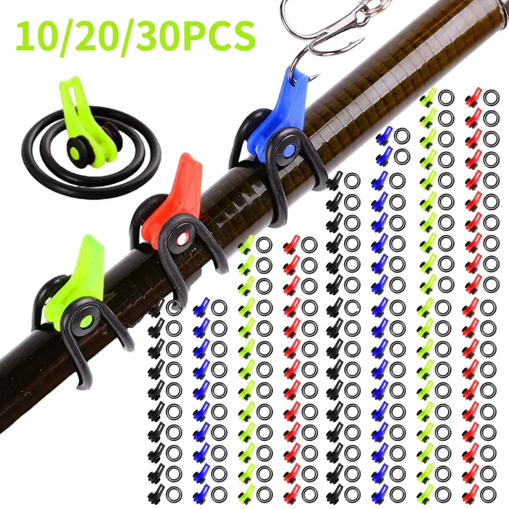 102030pcsPlasticFishingHookSecureKeeperHolderLureAccessories