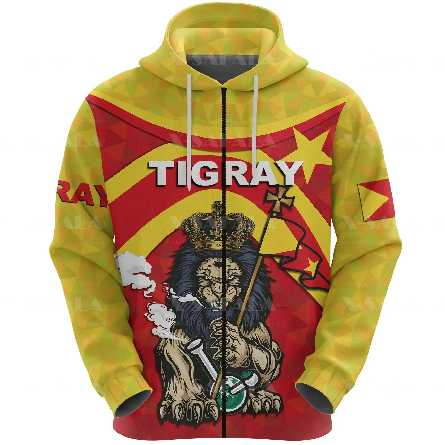

Ethiopia Tigray African Culture 3D Print Zipper Hoodie Men Pullover Sweatshirt Hooded Jersey Tracksuit Outwear Coat Casual