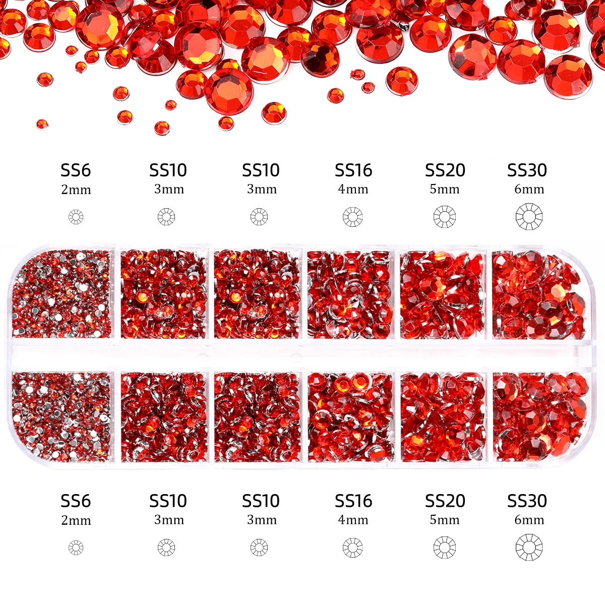 Deluxe Nail Art Rhinestones Kit with Storage Organizer for Stunning Holiday Designs