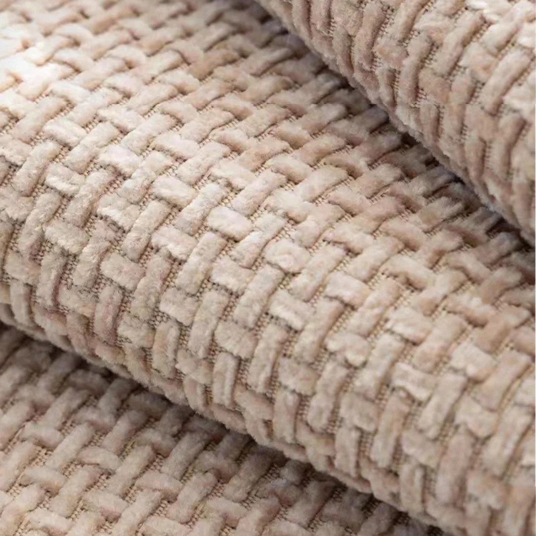 Minimalist Solid Weaving Jacquard Sofa Cover Image 1