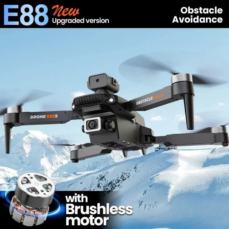 New E88 Pro Upgraded E88s RC Drone 4K Dual Camera Wide Angle Optical Flow Localization Obstacle Avoidance Quadcopter drone quadcopter