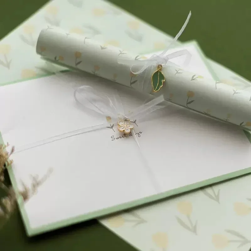 Kawaii Flowers Envelopes Letter Pads Set 12pc Wedding Party Invitations Cards Cover Envelopes with Stickers for Party Christmas kraft paper envelopes,mailing envelopes,mini envelopes,window envelopes,seed storage envelopes