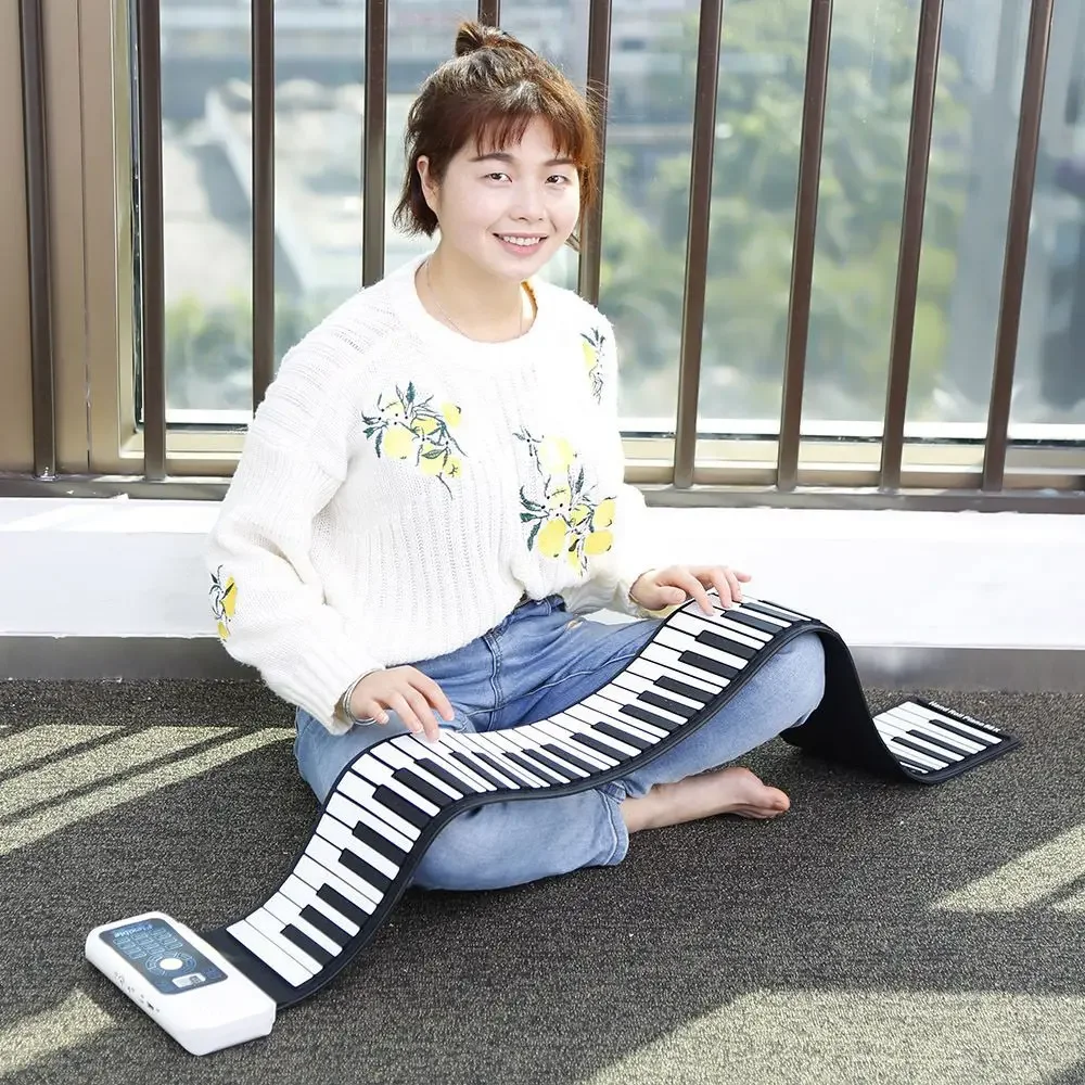 Portable 88 keys Digital Keyboard Beginner Portable Hand-rolled Electronic Piano Keyboard