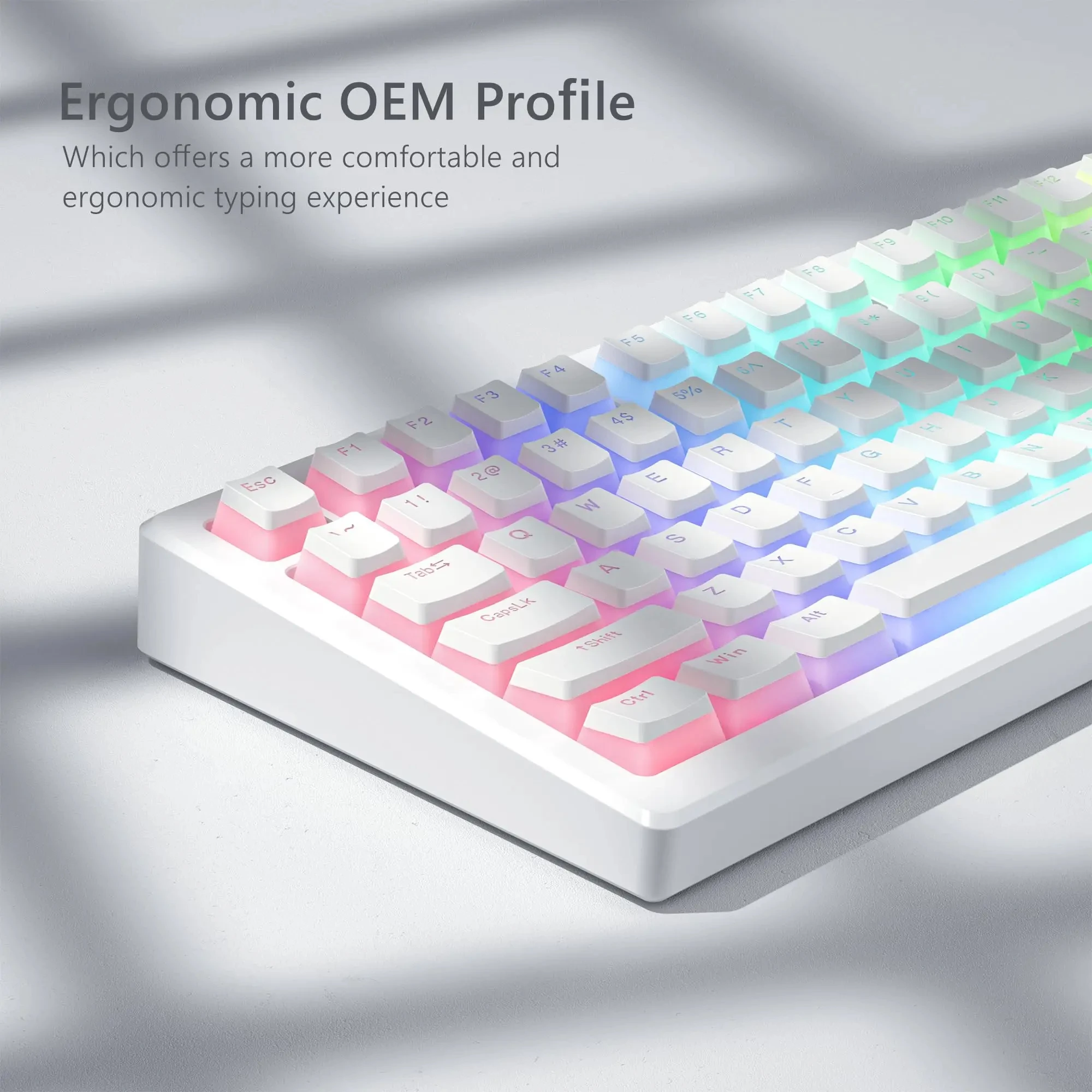 PUDDING ダブルカラーキーキャップ ホワイト HyperX pudding keycaps」日本語配列 レビュー