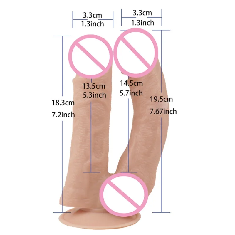 Huge Double Ended Dildo Silicone Vagina Masturbation Adult Sex Toy Couples Lesbian Anal Plug Anal Balls Bdsm Wearable Toys