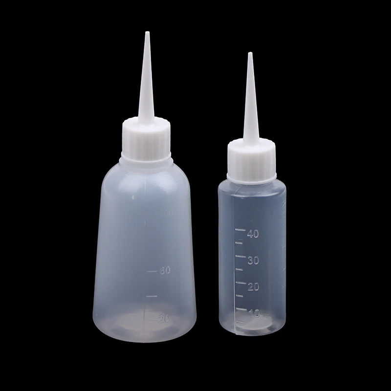 5PCS 40/100ml Plastic Clear Tip Applicator Bottle Squeeze Bottle for Crafts Art Glue Multi Purpose Refillable Empty