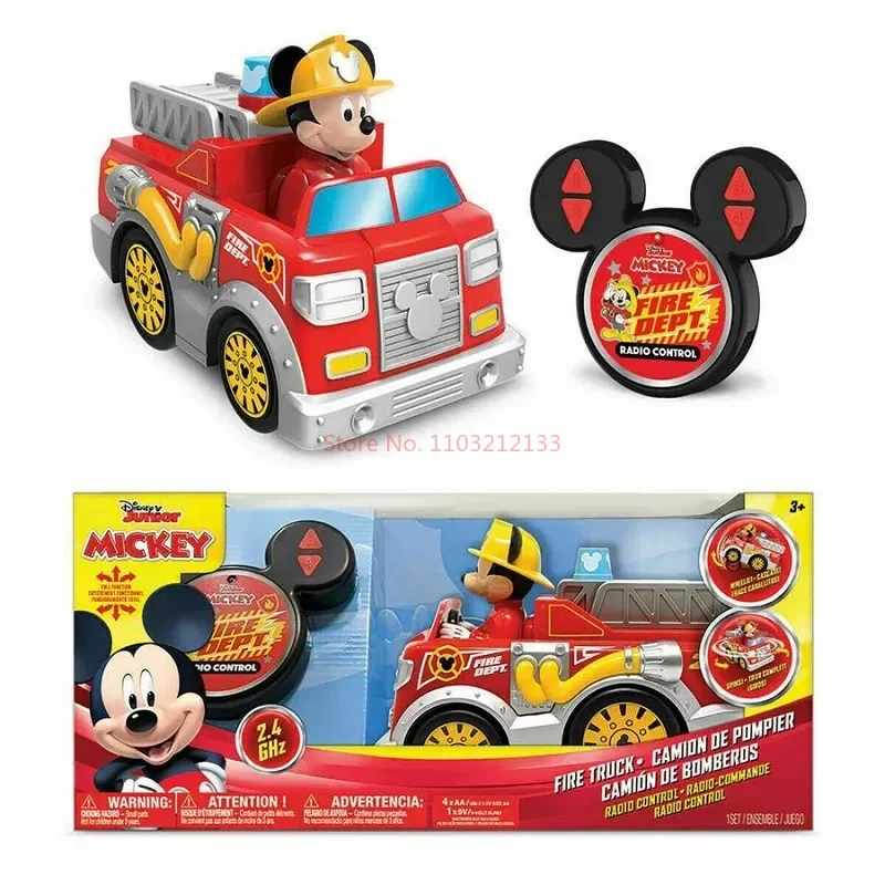 

Disney Mickey Mouse 2.4g Remote Control Fire Truck 360 Degrees Rc Electric Remote Control Car Boy Puzzle Toy Festival Gifts
