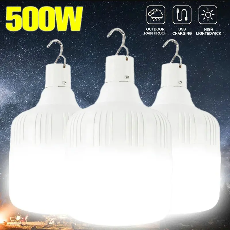 Camping Lantern Rechargeable Lamp Led Light Lantern Portable Camping Lights Emergency Bulb High Power Tents Lighting Flashlight Equipment Bulb