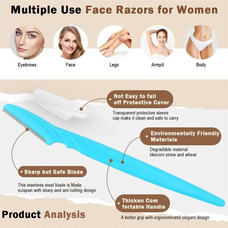 Eyebrow Razors Kit 5/10/30/40/66pcs Facial Eye Brow Trimmer Multifunction Hair Removal Tool Container Safety Beauty eyebrow trimmer set eyebrow trimmer eyebrow razor set eyebrow razor facial hair remover