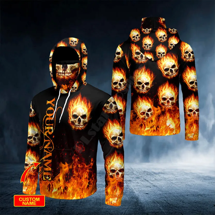 Los Angeles Dodgers Skull On Fire Pullover 3D Hoodie - Inktee Store