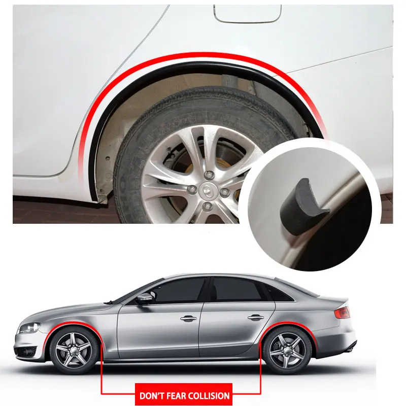 Universal Fender Flare Car Wheel Eyebrow Protector Lip Wheelarch Trim