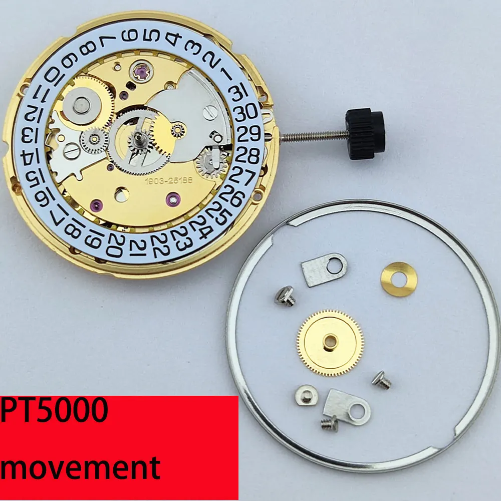 Gold Machine Pt5000 Movement Silver Machine Pt5000 Sostituzione Eta-2824 Universal Quality Stable Typewriting Version