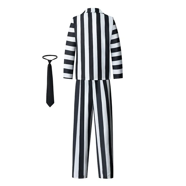 Костюм для ролевых игр Explosive Hades Master Beetle Juice Beetle Juice 2, черно-белый узор для взрослых 2