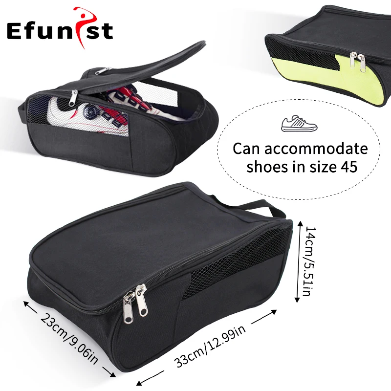Golf Shoe Bag 1Pcs Portable Zipped Sports Breathable Case