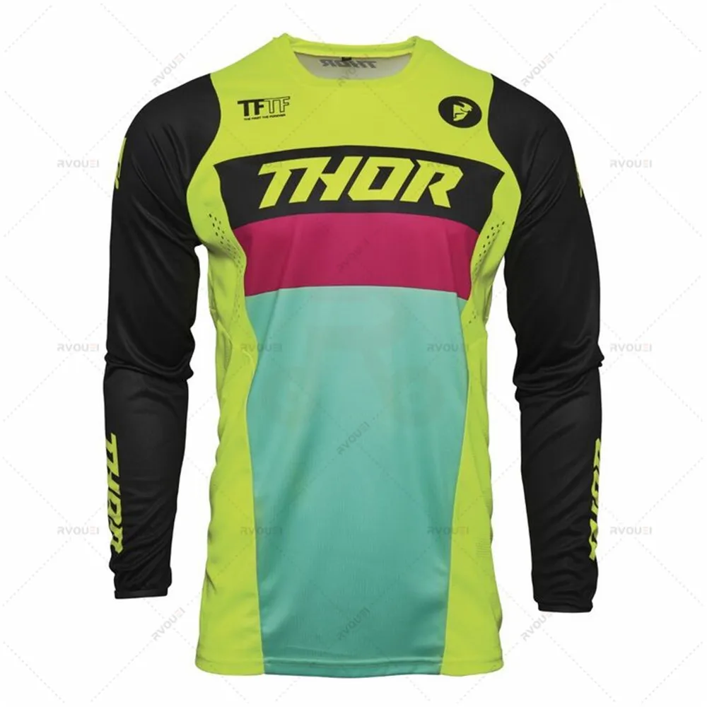 thumbnail image 1 of Camiseta de descenso para equipo de ciclismo de montaña y motociclismo, nueva para carreras, MTB, todoterreno, DH, MX, camiseta de locomotora para bicicleta, cross country, 2025, 1 of 5