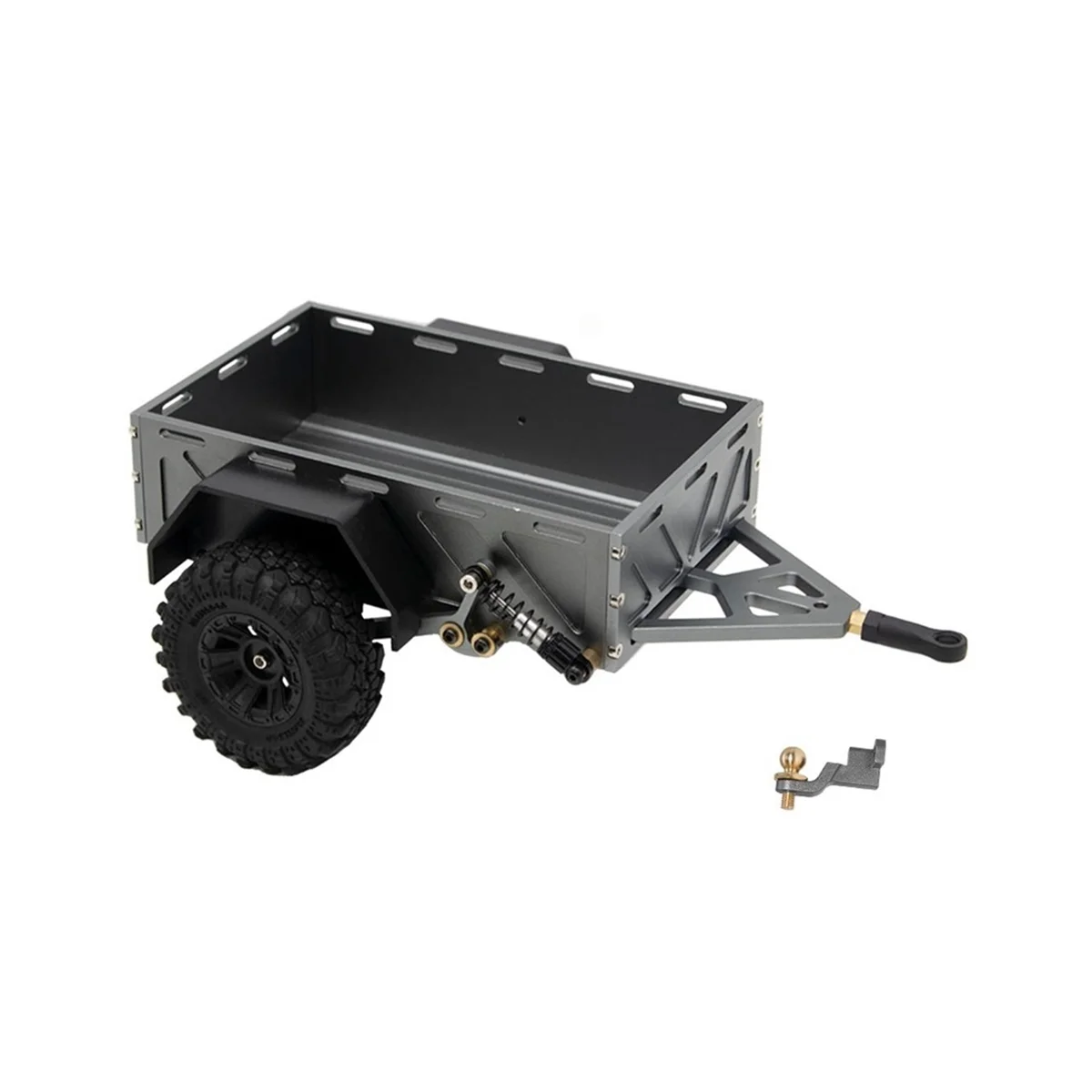 

Metal Trailer Car Cargo Carrier Decoration for TRX4M Axial SCX24 1/18 1/24 RC Crawler Car DIY Part,Titanium