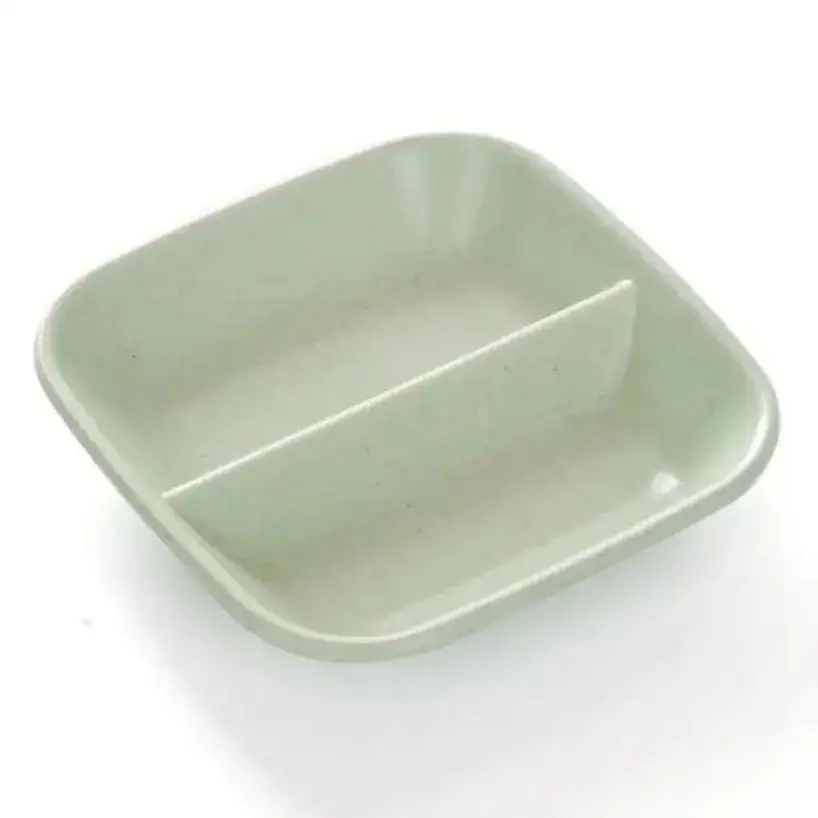 1 Pcs Wheat Straw Seasoning Dish Multi-purpose Drain Dish Calvings Sauce Vinegar Tableware Divider Convenience Products