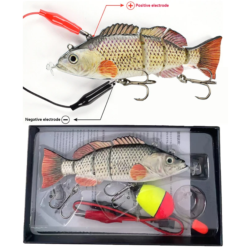 

Electric Multi-Jointed Fishing Lure Robotic Wobbler Swimbait USB Rechargeable LED Light Fishing Bait Hard Lures Fishing Tackle