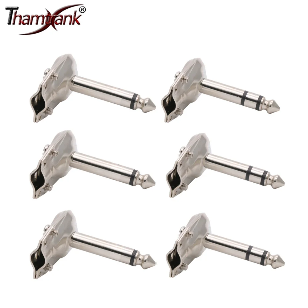 Plugue Mono Estéreo para Guitarra Ângulo Reto 100 mm Plugue Mono Estéreo Macho para Guitarra Telefone Refletores Instrumento de Pedal de Efeito de Guitarra