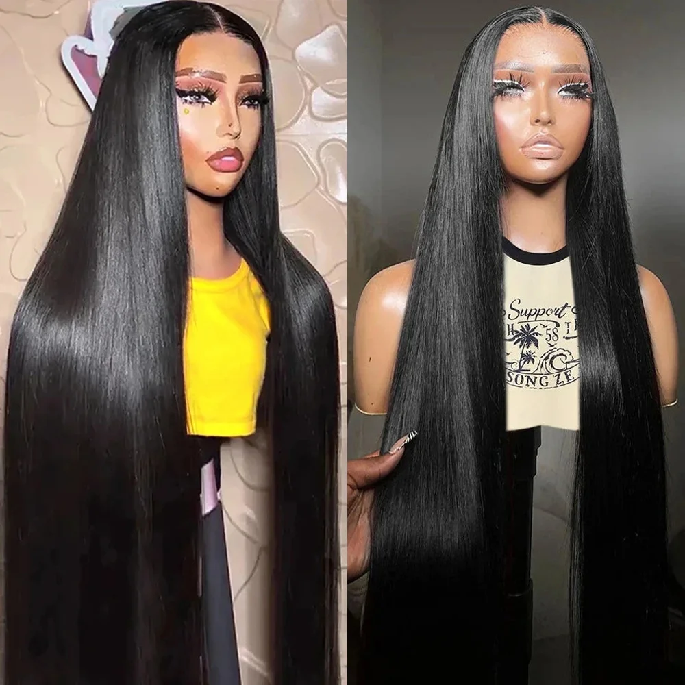 

Wear And Go Transparent Straight 13x4 Lace Front Wig Pre Bleached Knots Glueless Wigs Human Hair Wigs Pre Cut PrePlucked