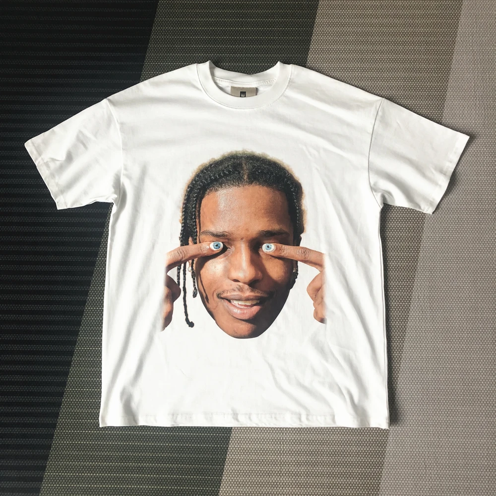 

Kanye666 Fashion Brand Streetwear Rap Hip Hop Character Graphics Vintage Clothing 100%Cotton Loose Tops Tees T Shirt For Men