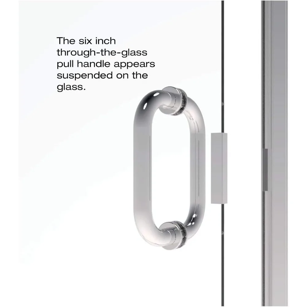 Infinity 27- 28 in Width, Semi-Frameless Clear Glass, Brushed Nickel Finish 6