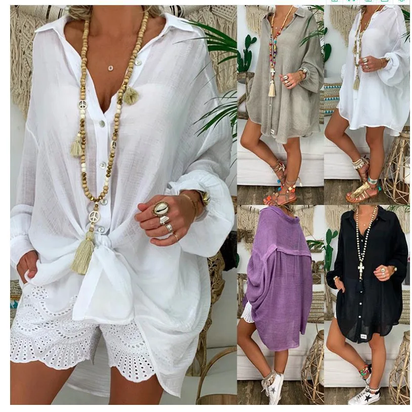 Women Summer Loose Blouse Dress