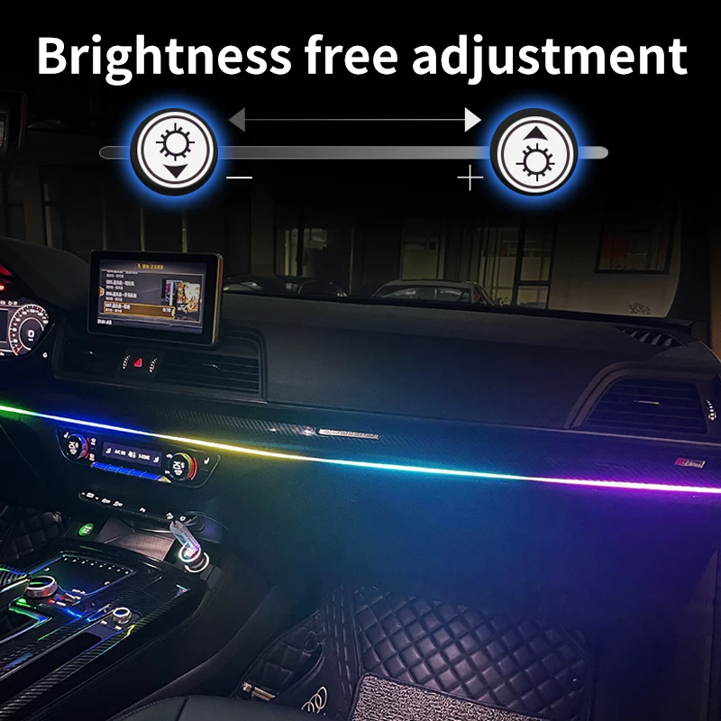 รูปสินค้า ไฟ LED ตกแต่งรถยนต์ 64 สี RGB ควบคุมผ่านแอปและรีโมท