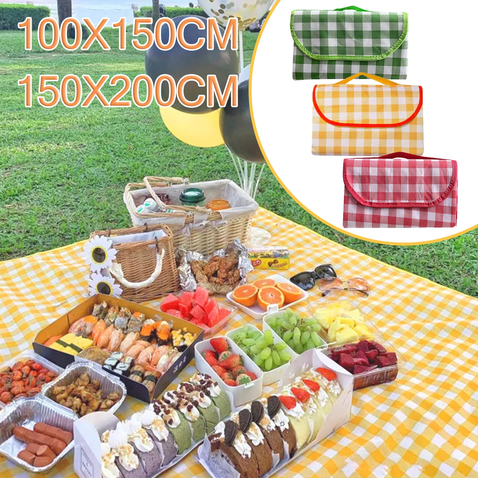 Table Mat Outdoor Camping Picnic Leather Placemat Foldable Moisture-proof  Picnic Mat Large PU Leather Mat